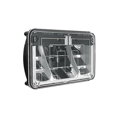 ULTRALIT - Heated 4" X 6" LED Headlight With Polycarbonate Lens & Housing - Low Beam