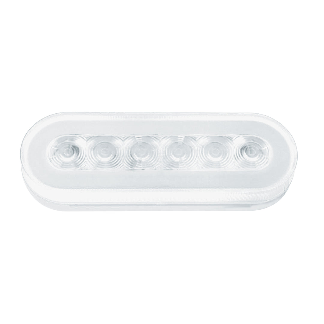 22 LED 6" Oval GloLight (Turn Signal) - Amber LED/Clear Lens