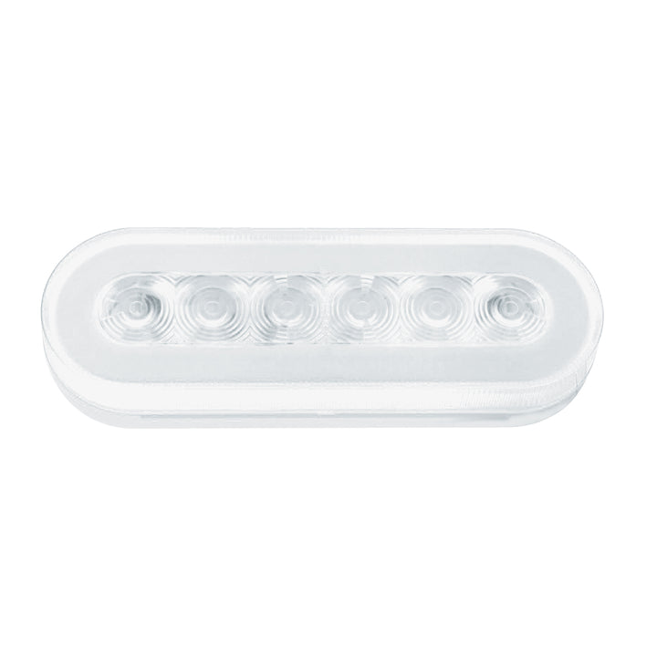 22 LED 6" Oval GloLight (Turn Signal) - Amber LED/Clear Lens