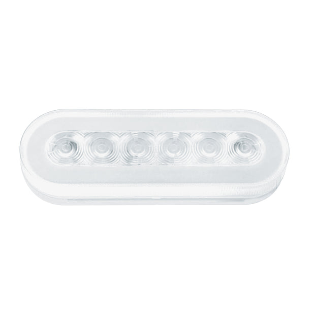 22 LED 6" Oval GloLight (Turn Signal) - Amber LED/Clear Lens