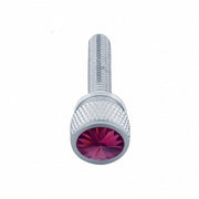 1-3/16" Long M6-1.0 Dash Screw With Crystal For Kenworth - Purple Crystal(12-Pack)