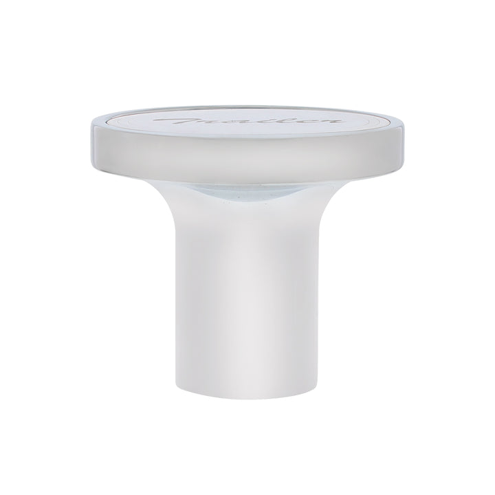 Aluminum Screw-On Air Valve Knob With Stainless Trailer Plaque - Chrome