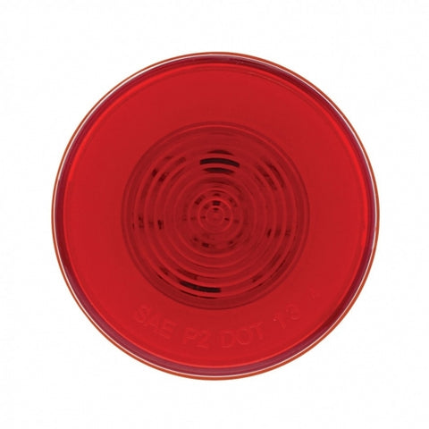 9 LED 2-1/2" Round GloLight (Clearance/Marker) - Red LED/Red Lens (Card)