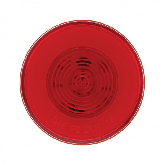 9 LED 2-1/2" Round GloLight (Clearance/Marker) - Red LED/Red Lens (Card)