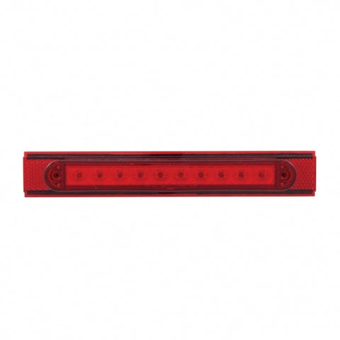 10 LED Conspicuity Reflector Plate Light With Red Reflector - Red LED/Red Lens (Each)