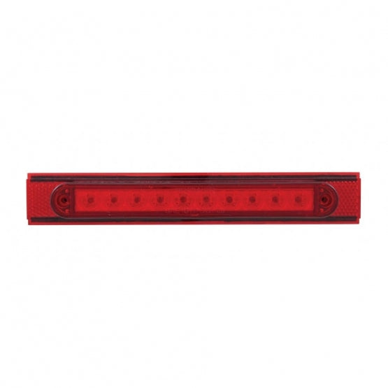 10 LED Conspicuity Reflector Plate Light With Red Reflector - Red LED/Red Lens (Each)