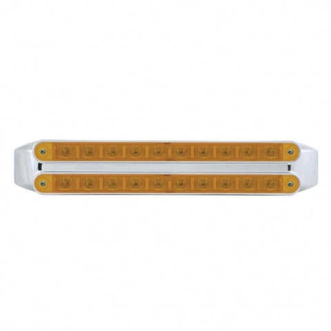Dual 10 LED 9" Turn Signal Light Bars - Amber LED/Amber Lens