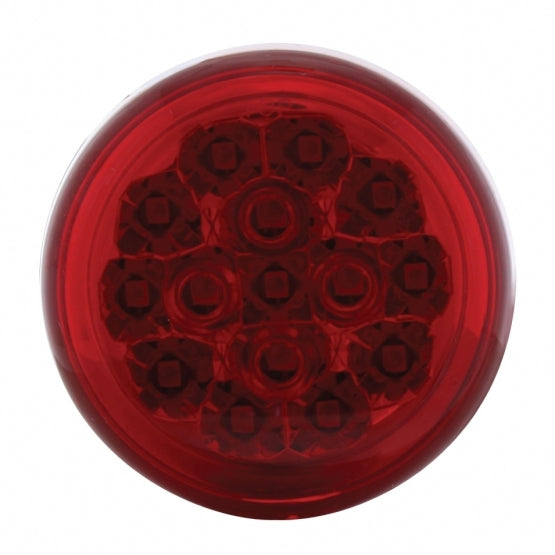 15 LED 2-3/8" Dual Function Signal Light For Harley Motorcycle - Red LED/Red Lens
