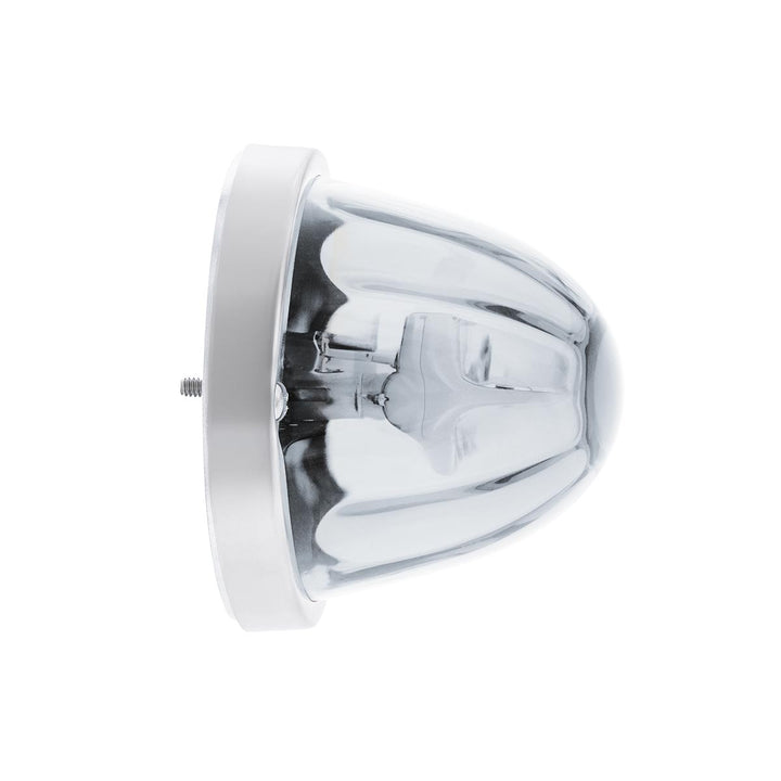 Star-Burst Glass Watermelon Light Flush Mount Kit-Red LED/Clear Lens