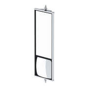 6" X 16" 430 Stainless Steel West Coast Mirror With Convex Lower Mirror - Non Heated