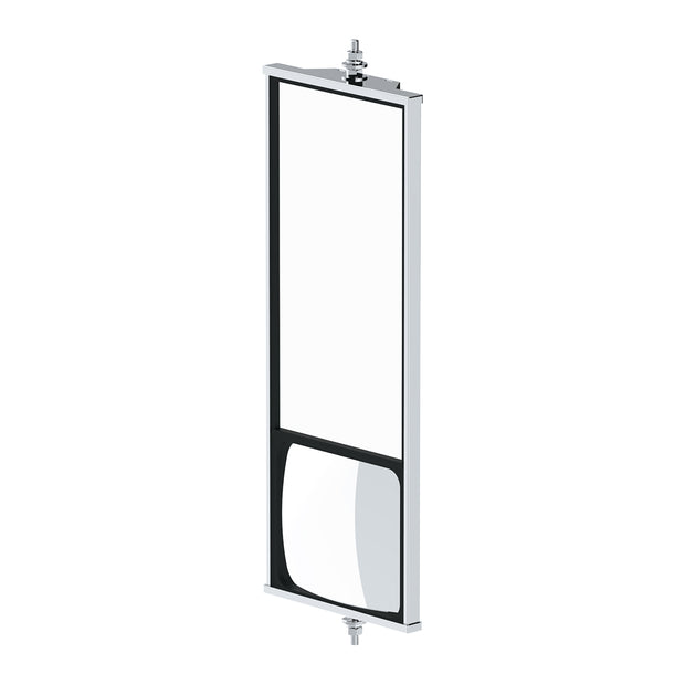 6" X 16" 430 Stainless Steel West Coast Mirror With Convex Lower Mirror - Non Heated