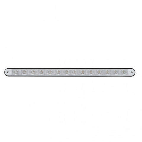 14 LED 12" Light Bar With Black Housing - Red LED/Clear Lens