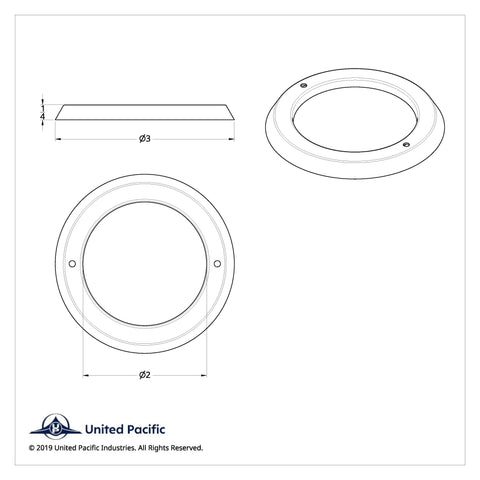 Stainless Steel Light Bezel For 2" Grommet Mounted Light