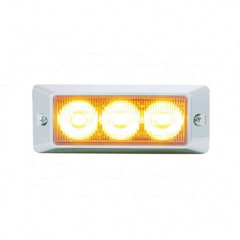 3 High Power LED Warning Light - Amber LED