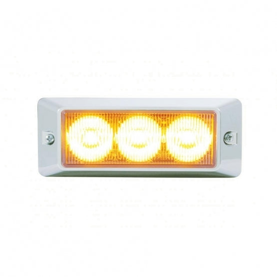 3 High Power LED Warning Light - Amber LED