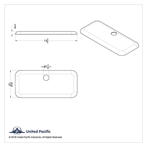 Chrome Plastic Upper Center Storage Door Cover For 2007-2018 Freightliner Cascadia