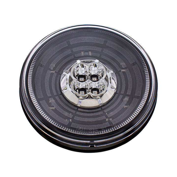 13 LED 4" Round Abyss Light (Stop, Turn &amp; Tail) - Red LED/Clear Lens