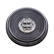 13 LED 4" Round Abyss Light (Stop, Turn & Tail) - Red LED/Clear Lens