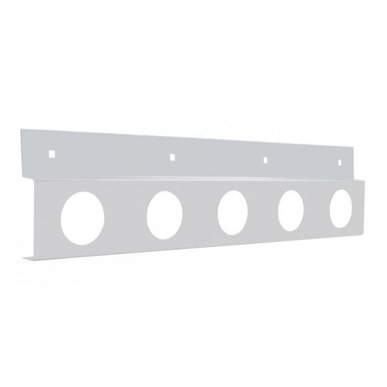 Stainless Top Mud Flap Plate - Five 2" Light Cutout