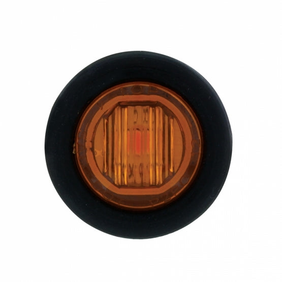 Single SMD LED 3/4" Mini Light (Clearance/Marker) With Rubber Grommet - Amber LED/Amber Lens