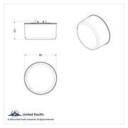 4 LED 2" Round Abyss Light (Clearance/Marker) - White LED/Clear Lens