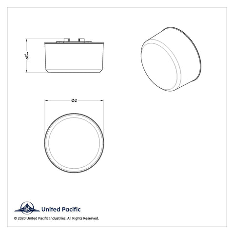 4 LED 2" Round Abyss Light (Clearance/Marker) - White LED/Clear Lens