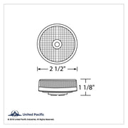 8 LED 2-1/2" Round Reflectorize Light Kit (Clearance/Marker) - Red LED/Red Lens