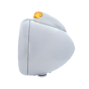 Stainless Steel Guide 682-C Headlight 6014 & Dual Mode LED Signal - Amber Lens