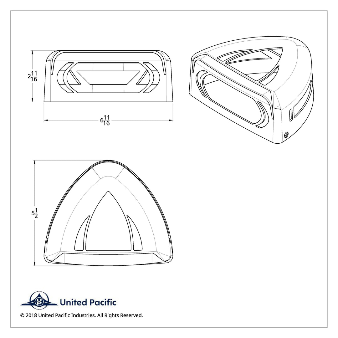 Turn Signal Cover With Visor For 1987-2007 Peterbilt 379/378/357