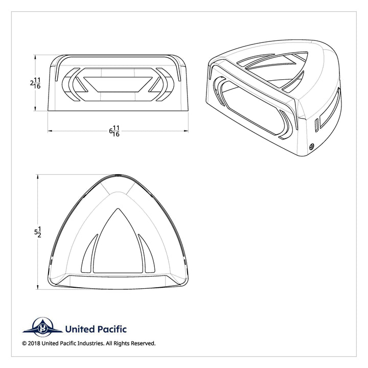 Turn Signal Cover With Visor For 1987-2007 Peterbilt 379/378/357