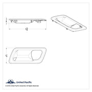 Chrome Interior Door Handle Trim For Peterbilt 389 (2008-2023), 386 (2006-2016), And 387 (2006-2011) (Pair)