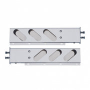2-1/2" Bolt Pattern Chrome Spring Loaded Light Bar With 6X Oval Light Cutouts (Pair)