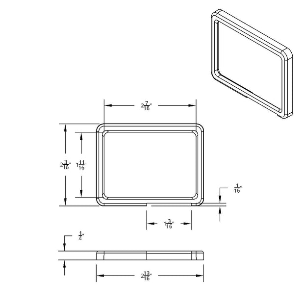 Kenworth Center Dash Indicator Bezel - Automatic