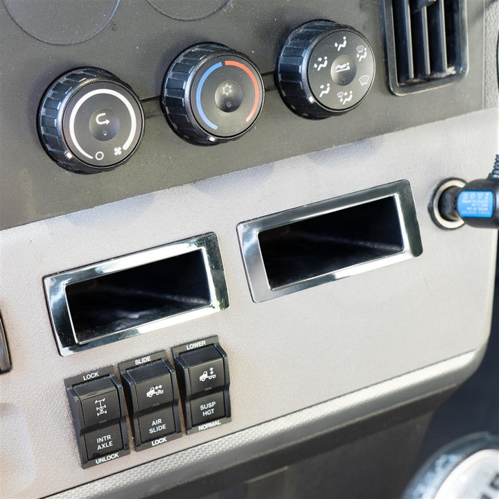 Chrome Dash Storage Pocket Trim for 2018-2023 Freightliner Cascadia