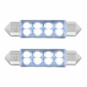 8 SMD High Power Micro LED 211-2 Dome Light Bulb - White (2-Pack)
