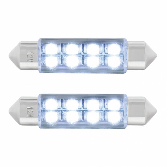 8 SMD High Power Micro LED 211-2 Dome Light Bulb - White (2-Pack)