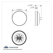 16 LED 4" Round Turbine Light (Turn Signal) - Amber LED/Amber Lens