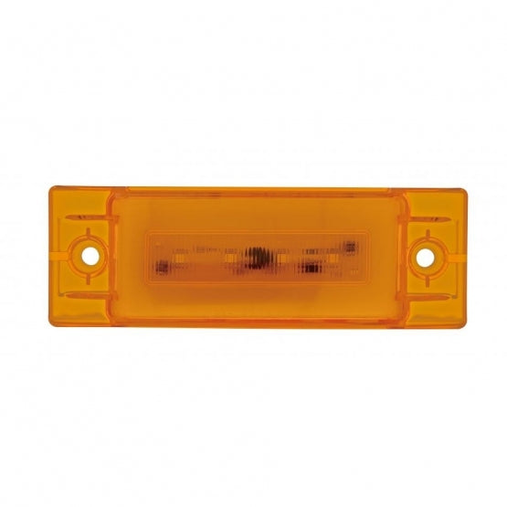 16 LED Rectangular GloLight (Clearance/Marker) - Amber LED/Amber Lens