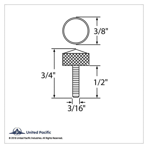 Small Dash Screw With Blue Crystal For Peterbilt (2-Pack)