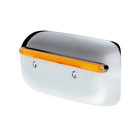 24 LED GloLight Rear Headlight Housing Cover For 2008-2023 Peterbilt 389 (Passenger)- Amber LED/Lens