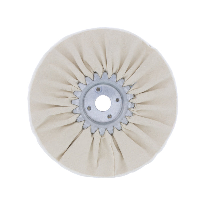 6" White Treated Airway Buff - 5/8" &amp; 1/2" Arbor