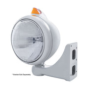 Chrome Guide 682-C Headlight 6014 & Original Style LED Signal - Amber Lens