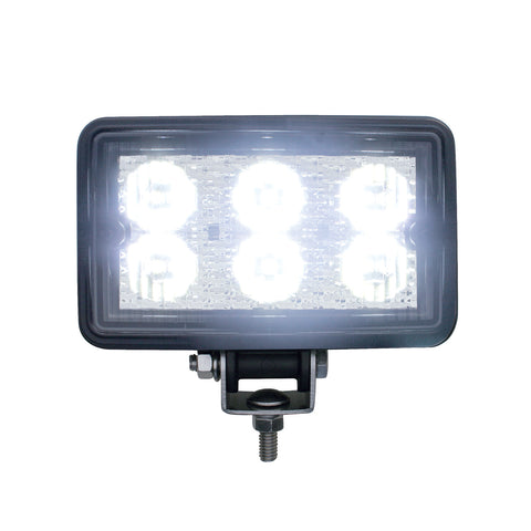 6 High Power 1 Watt LED Rectangular Work Light (Retail)