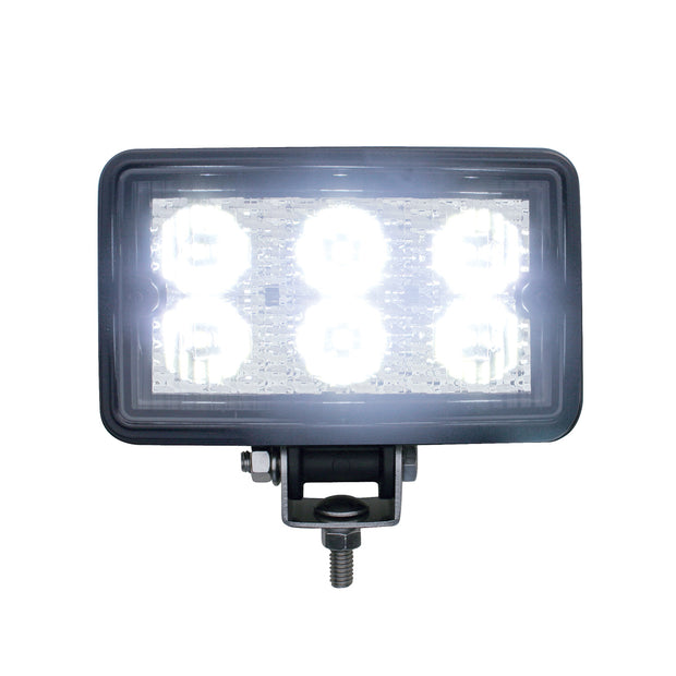 6 High Power 1 Watt LED Rectangular Work Light (Retail)