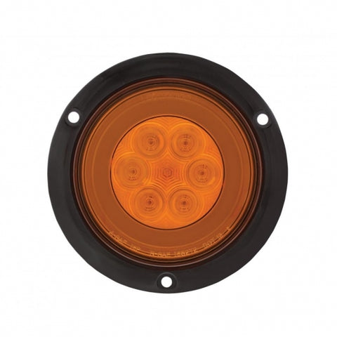 21 LED 4" Flange Mount GloLight (Turn Signal) - Amber LED/Amber Lens