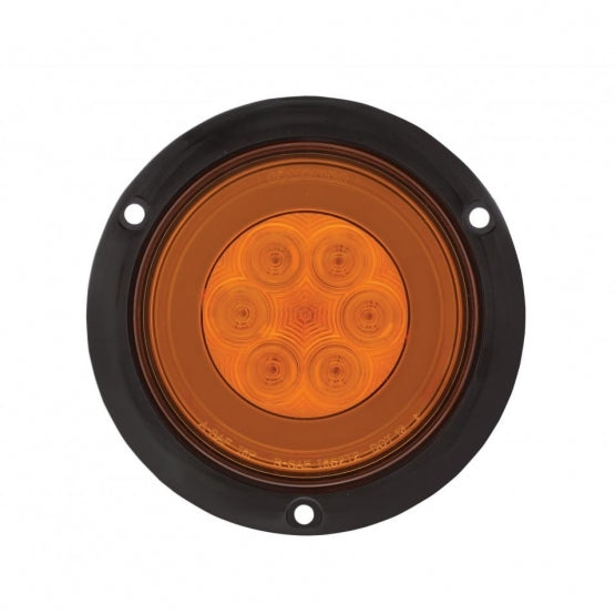 21 LED 4" Flange Mount GloLight (Turn Signal) - Amber LED/Amber Lens