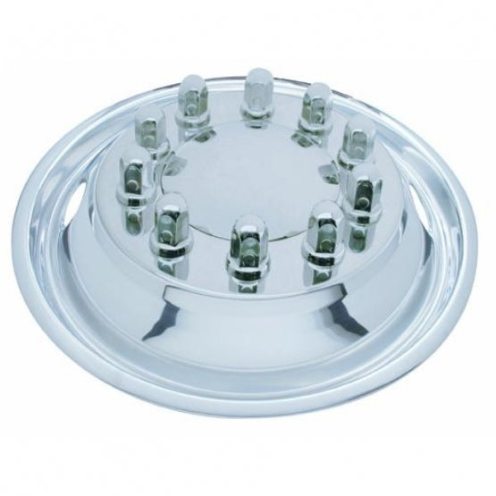 22-1/2" OD Stainless Front Wheel Simulator Set - 2 Vent Hole, Hub Piloted