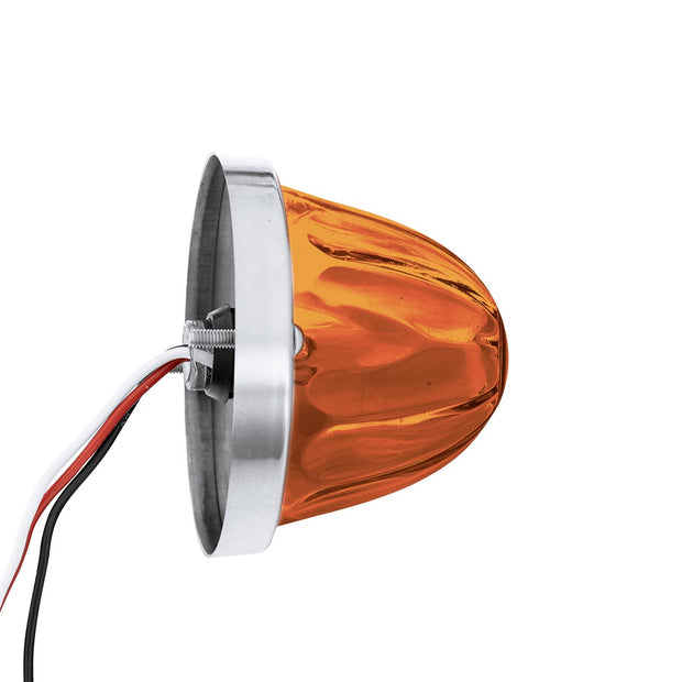 Glass Watermelon Light Kit With 4 LED Light-Amber LED/Dark Amber Lens