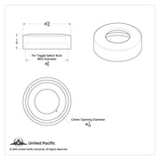 Chrome Plastic Toggle Switch Nut Covers For ¾” Diameter Round Nut (6-Pack)