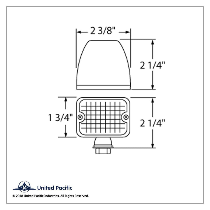 6 LED Medium Rod Light -Amber LED/Amber Lens